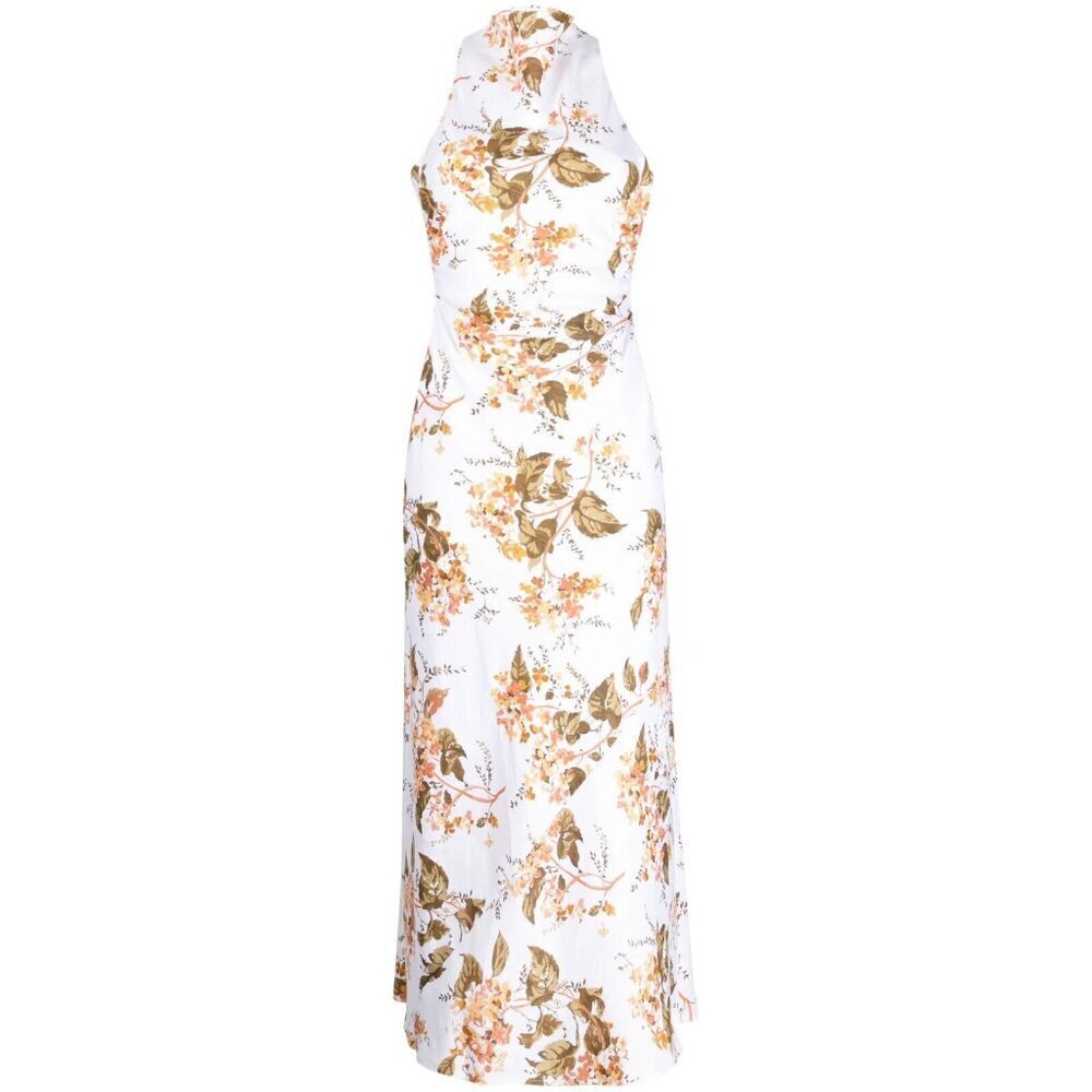 NWT Reformation Casette in Bella Floral Linen Cowl Neck Midi Dress 4 $248